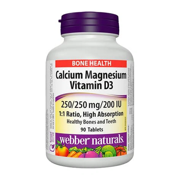 Ca Mg i vitamin D3 a90 tbl Webber naturals