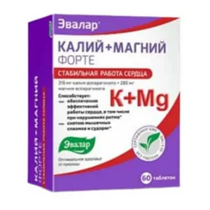 Kalij-Magnezij forte a60 Evalar