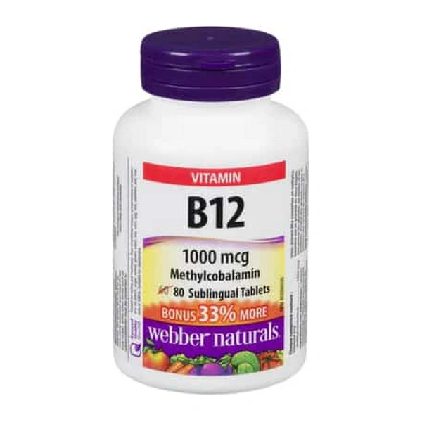 Vitamin B12 tbl 80 Webber naturals