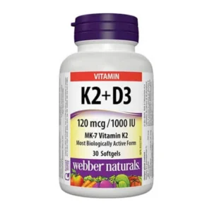 Vitamini K2D3 (120mcg+1000IU) a 30 softgels Webber naturals