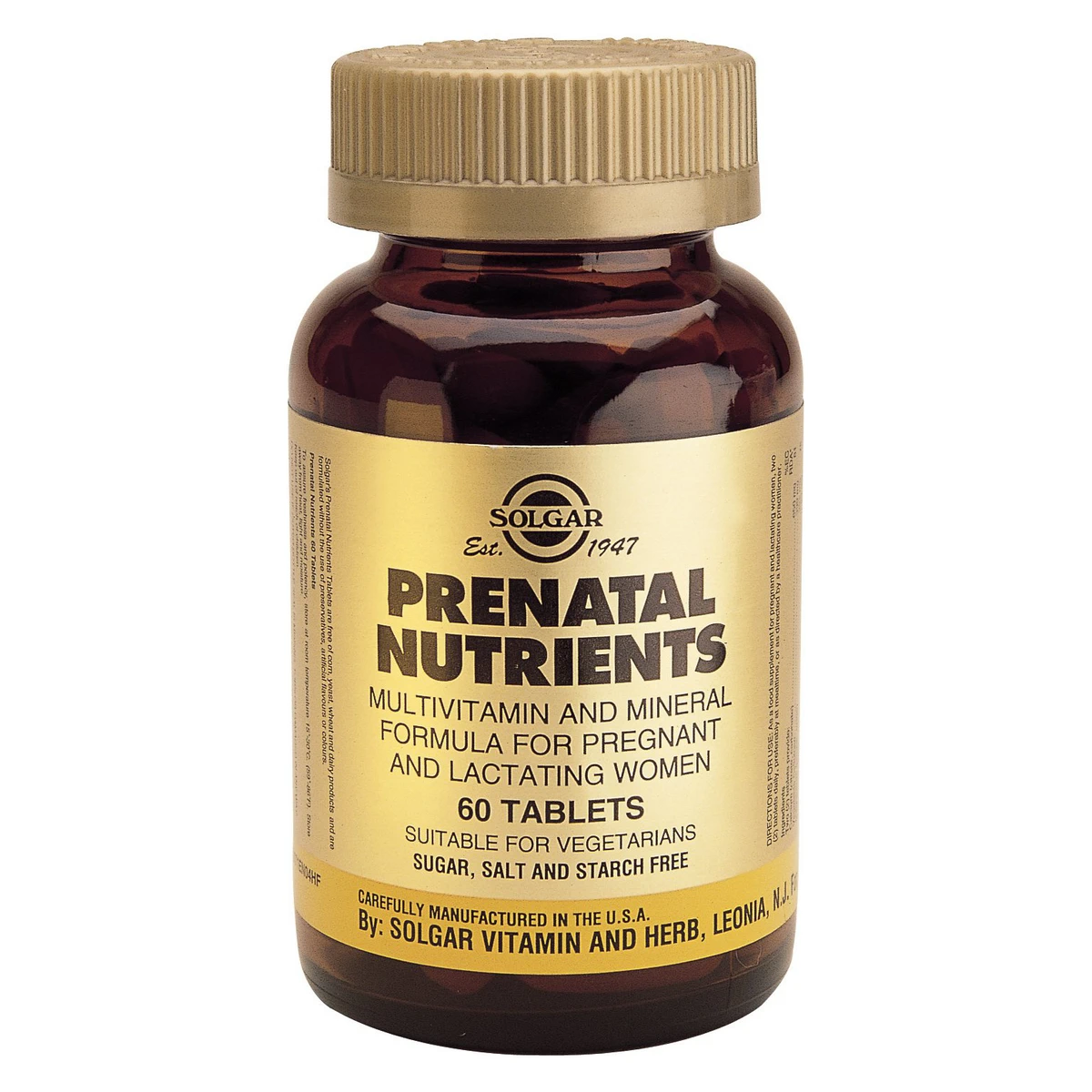 solgar prenatal nutrients 60 s