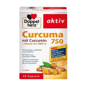 Aktiv kurkuma 750 mg + vitamin D3 cps 30
