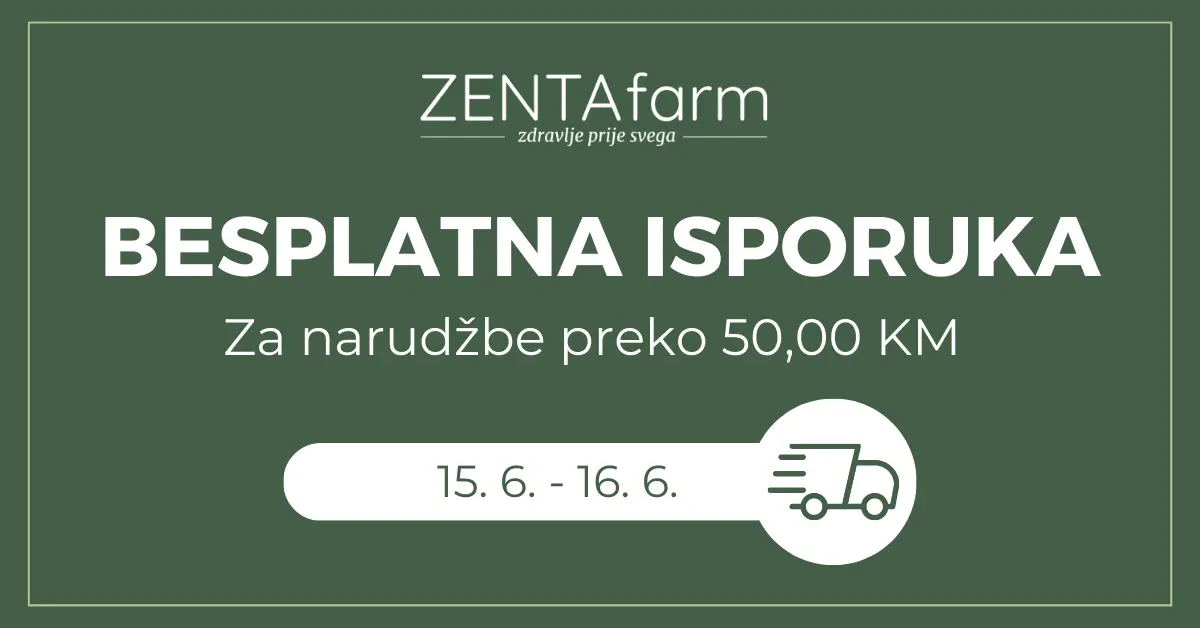 Dva dana besplatne dostave u BiH za narudžbe preko 50 KM 1 BESPLATNA ISPORUKA 1