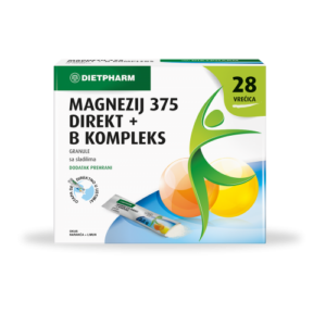 Magnezij 375 direkt + B kompleks granule a28 vrećica Dietpharm