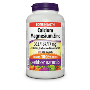Calcium Magnesium Zink tbl 200 Webber Naturals