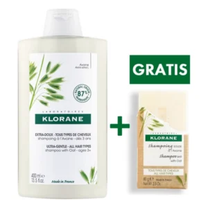 Klorane Šampon Zobeno mlijeko 400 ml + GRATIS Klorane Kruti šampon sa zobi 80g