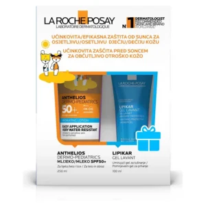 La Roche Posay ANTHELIOS Dermo Pediatrics Mlijeko za zaštitu od sunca za djecu SPF50+ 250 ml + POKLON LIPIKAR GEL LAVANT 100 ml