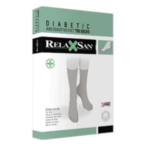 RelaxSan čarape za dijabetičare sa prstima (X) crna 5 [kom]