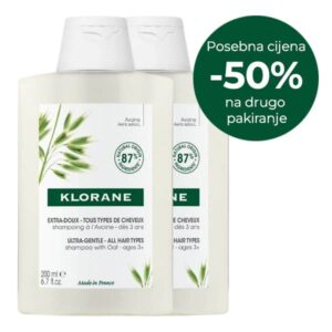 KLORANE DUO šampon zob 2x400ml (-50% na drugi)