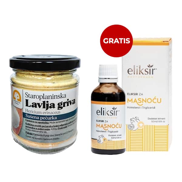 Lavlja griva u prahu 30g + Eliksir za masnoću 50ml GRATIS