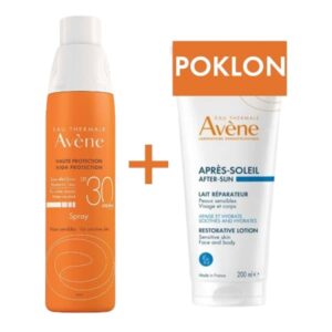 AVENE Sun Sprej SPF30, 200ml + Obnavljajući losion poslije sunčanja 200ml GRATIS