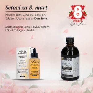 Gold collagen scalp revival serum 100ml + Gold collagen multidose hairlift 300ml