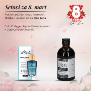 Gold collagen lip volumiser + Gold collagen multidose hairlift 300ml